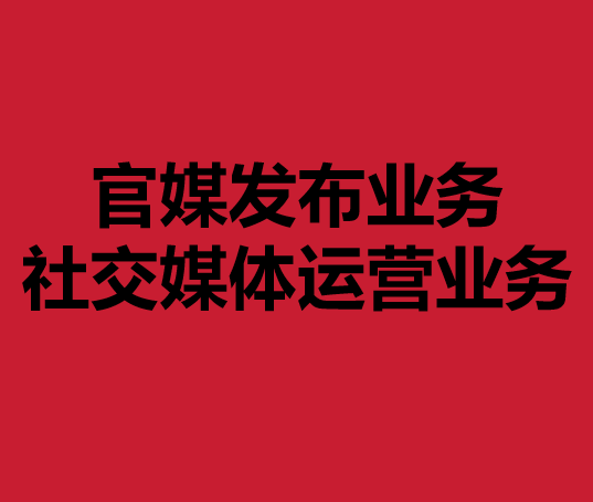 官媒发布业务  社交媒体运营业务
